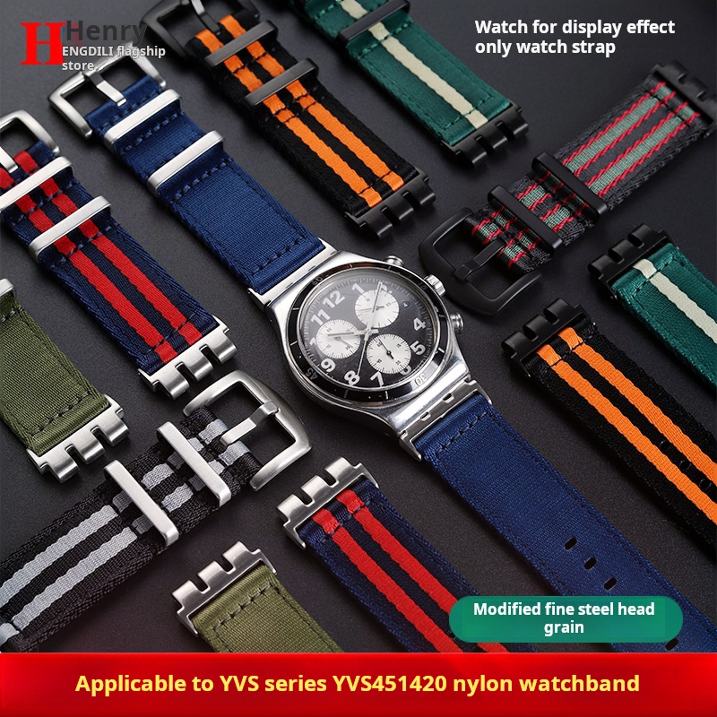 Nato Strap Nylon - 21mm Modified Metal steel adapter waterproof
