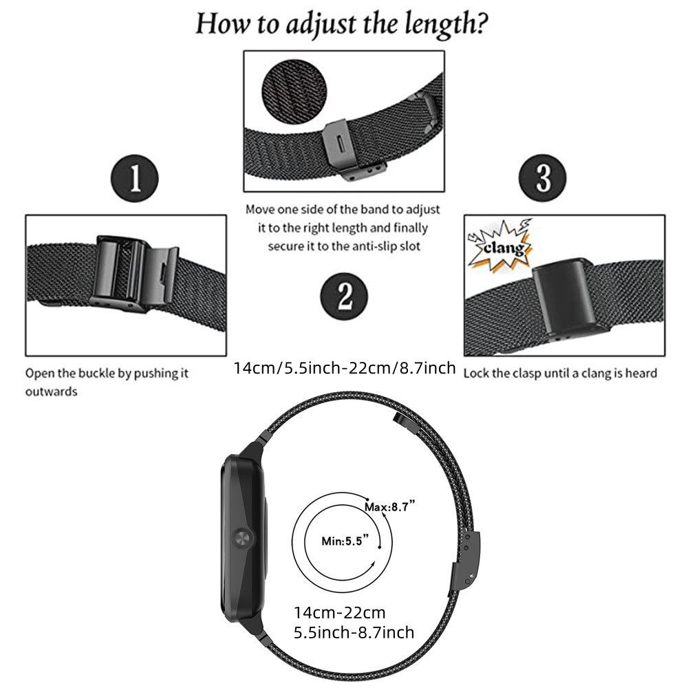 Metal Bands for Garmin Vivoact - Mesh Strap Metal 评论和价格
