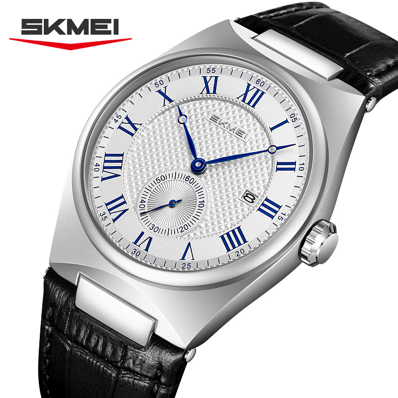 SKMEI 9390 Elegant Men's Quart - Leather Watch Band Men 评论和价格
